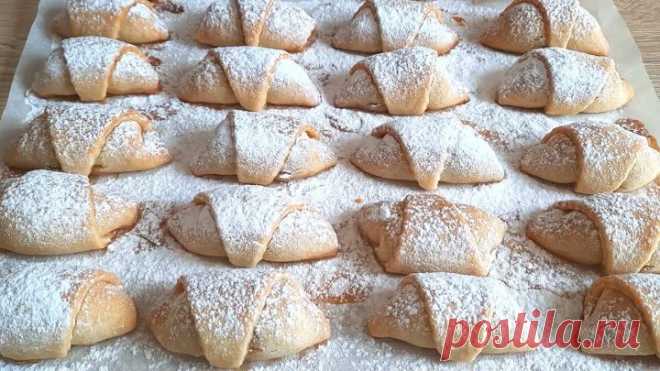 Постные Рогалики с Вареньем. Простой и быстрый рецепт!👌