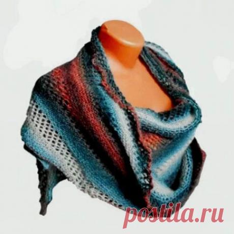 Шаль "Гребешок дракона" по дизайну Татьяны Гобрусевой - описание вязания и мастер-класс.
