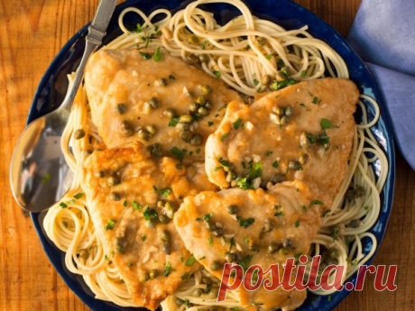 👌 Куриная пиката со спагетти: несложный рецепт итальянской кухни, рецепты с фото Вкусный рецепт Куриная пиката со спагетти: несложный рецепт итальянской кухни, пошаговый, с фото и отзывами 👍 Блюда из курицы, Итальянская кухня, Рецепты пасты, Блюда из перца, Спагетти