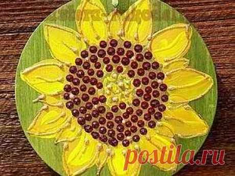 Мастера рукоделия - рукоделие для дома. Бесплатные мастер-классы, фото и видео уроки - Мастер-класс для детей: Рисуем подсолнух!
