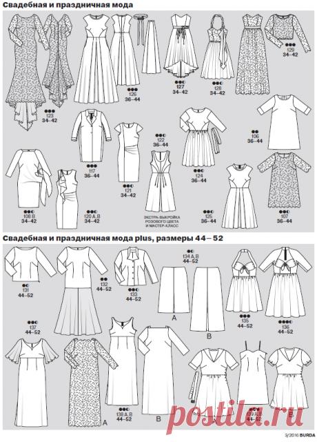 Burda 2016: все технические рисунки — Мастер-классы на BurdaStyle.ru