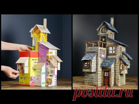 ❣DIY Old Farmhouse Using Cardboard Boxes❣