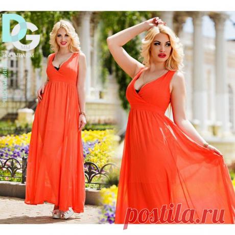 Сарафан Яркий.ткань креп шифон 
с.м.л
цвета желтый.оранжевый коралл.