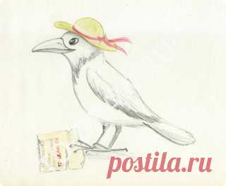 Как нарисовать ворону карандашом поэтапно? - Птицы - TO-DRAW.RU