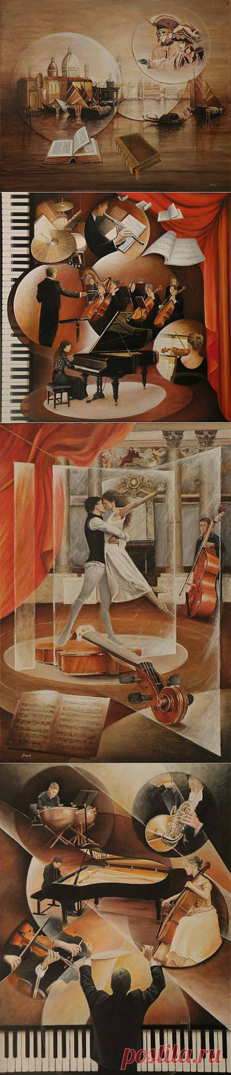 История, Венеция и Музыка. Французский художник Frank Godille.