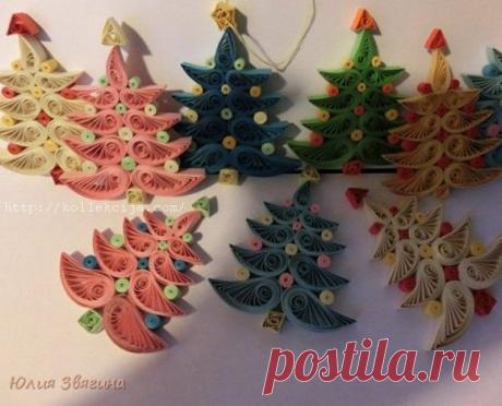 Елочка в технике квиллинг. Мастер-класс Юлии Звягиной