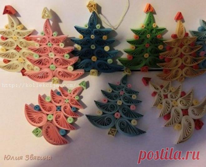 Елочка в технике квиллинг. Мастер-класс Юлии Звягиной