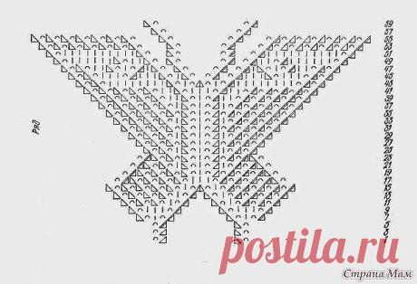 Схемы вязания бабочек