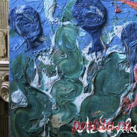 Abstract Artwork by Ekaterina Lebedeva Картина Путеводная нить Абстрактный пейзаж Современное искусство Екатерина Лебедева художник Масло, холст 100 см x 120 см 2014 г