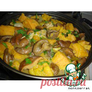 Жаркое из рыжиков, батата и курицы - кулинарный рецепт