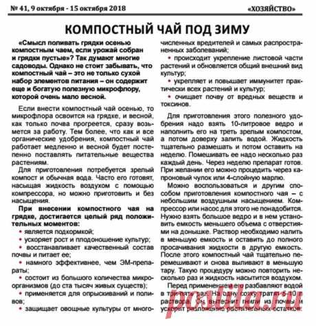 Компостный чай под зиму
