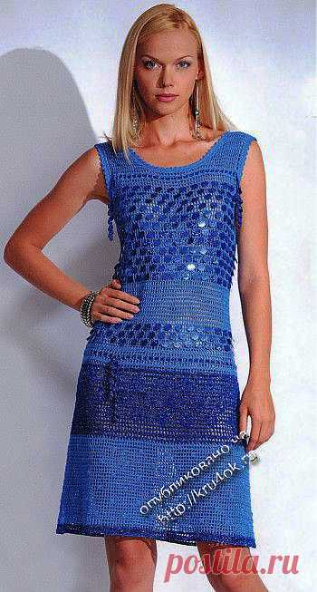 Вязание крючком платья со схемами и описаниями. Женские и детские вязаные платья крючком. - страница 4