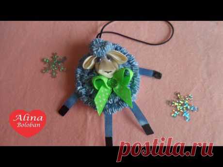 ▶ Овечка из Лент . Игрушка на Ёлку . Символ 2015 / Sheep . Toys on a Christmas tree . Symbol 2015 - YouTube
