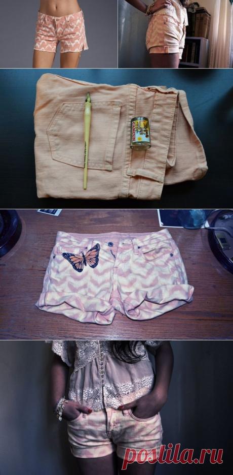 Джинсы с икатом (мастер-класс) / Переделка джинсов / ВТОРАЯ УЛИЦА