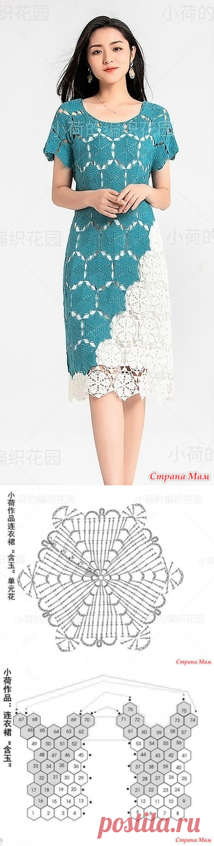 Платье Нефрит - Все в ажуре... (вязание крючком) - Страна Мам