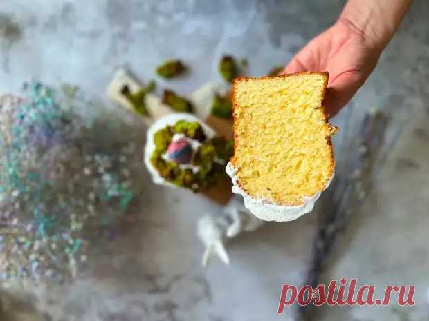 Быстрый лимонный кулич: без дрожжей и очень сочный