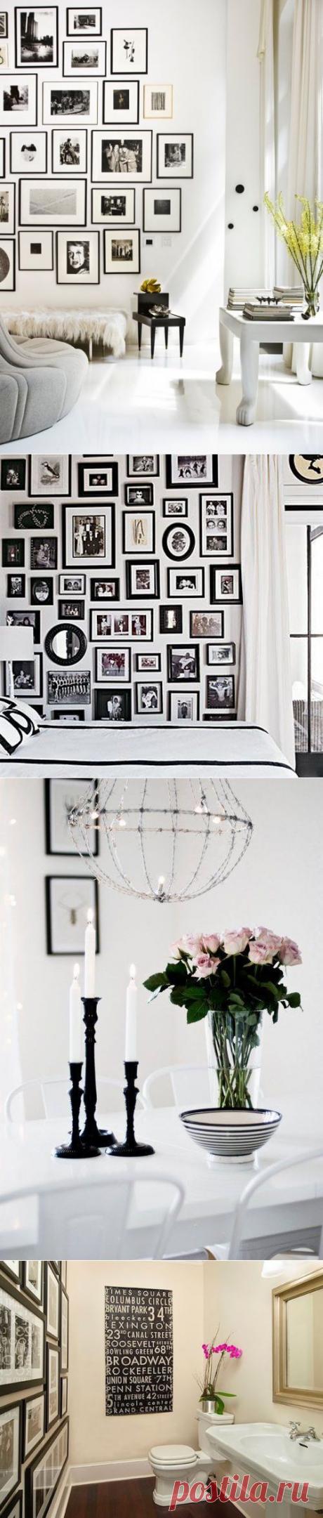 Как создать черно-белый интерьер: 4 совета, 20 примеров