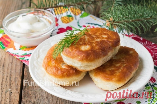 Жареные пирожки на картофельном отваре