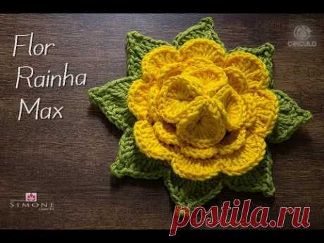Professora Simone - Flor em crochê Rainha Max