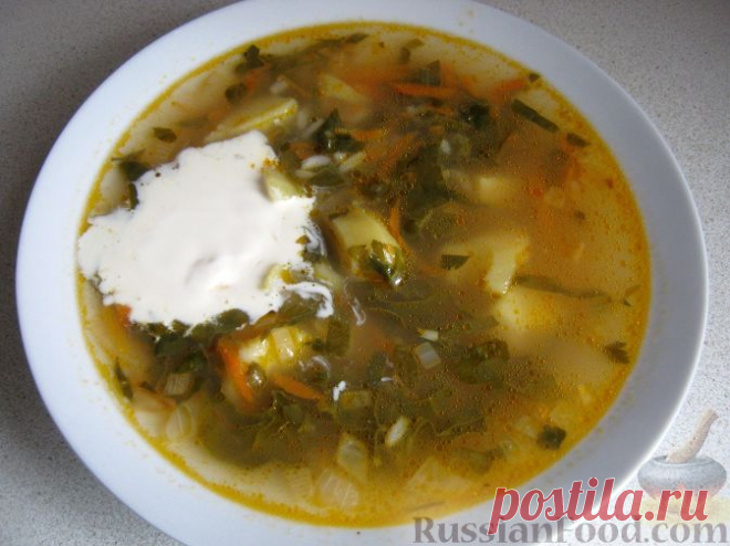 Рецепт: Украинский зеленый борщ на RussianFood.com