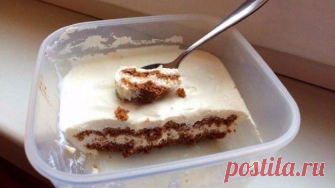 Тортик с овсяной мукой и творогом