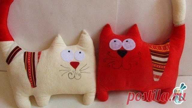 Подушки - котики. Идeи для творчества. Ой какие хорошенькие !!