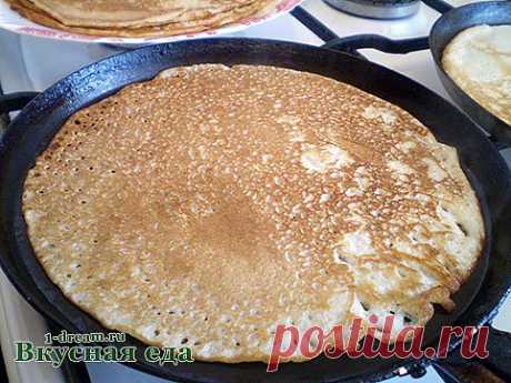 Блины на кефире с кипятком - приготовление вкусных блинов на кефире - Вкусная еда