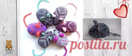 Мышка крючком из мотивов | Амигуруми крючком - Блог