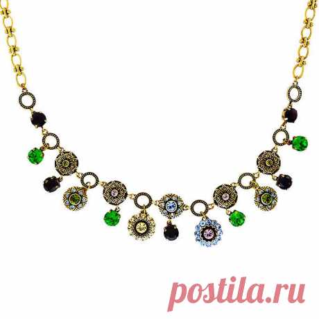 Колье &quot;Цветочки&quot; Tutti Frutti
Бренды Бижутерия 	Tutti Frutti
Материал 	кристаллы Swarovski, Под золото
