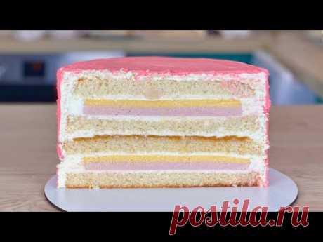 Торт &quot;МАНГО-КЛУБНИКА&quot;🥭 СОЧНЫЙ🍓 НЕЖНЫЙ и АРОМАТНЫЙ🎂 Я-ТОРТодел♥️