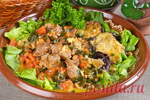 Свинина, тушенная с баклажанами - Блюда из мяса свинины