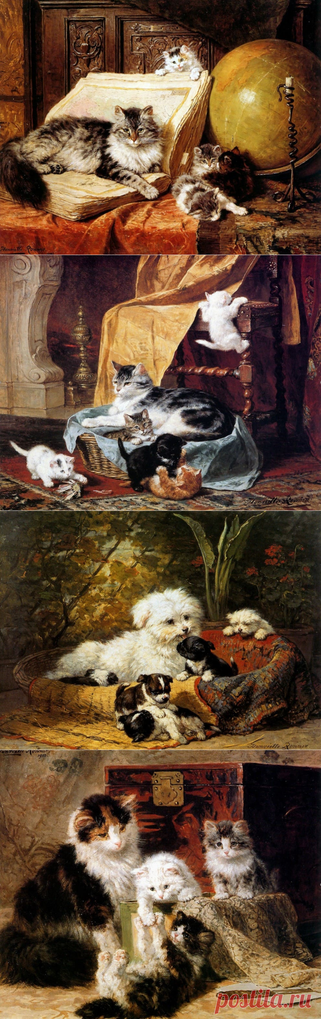 Художник Henriette Ronner-Knip (Генриетта Роннер-Книп) Картины