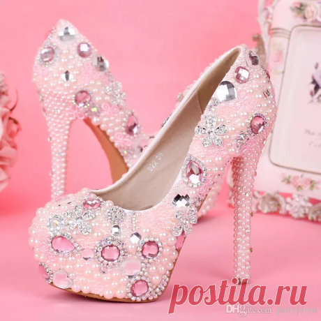 Sapato De Casamento Design Mais Novo Doce Cor Rosa Bridal Wedding Princess Girl Festa De Aniversário High Heels Graduation Prom Dress Shoes Sapatos Para Festa De Casamento De Partyprom, $84.62 | Pt.Dhgate.Com