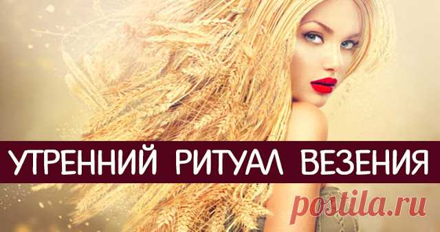 Утренний ритуал везения 


Выполнять его нужно в первый час после пробуждения. Он не только поможет настроиться на волну чудес и процветания, но и поможет окончательно проснуться. Старайтесь выполнять его каждый день, пусть …