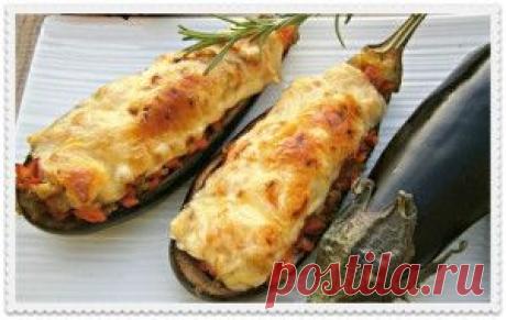 Лодочки из баклажанов, запеченные с мясным фаршем под сыром | Милочка
