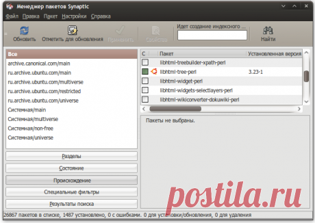 Менеджер пакетов Synaptic | Русскоязычная документация по Ubuntu
