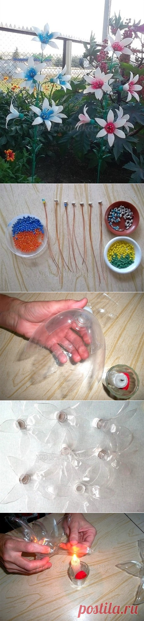 Цветы из пластиковых бутылок — Сделай сам, идеи для творчества - DIY Ideas
