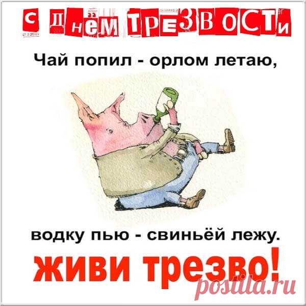 Вот так праздник! Печень в шоке —
Удиви её водой.
Ведь День Трезвости приходит,
Будем праздновать с тобой. Открытки на День трезвости.