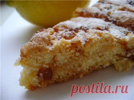 Пирог лимонный с изюмом