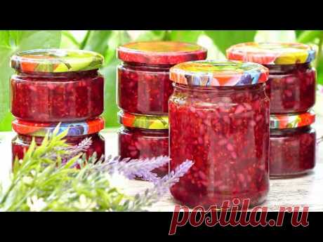 Малиновый конфитюр с апельсином и орехами! Быстрое варенье из малины! Конфитюр из малины!