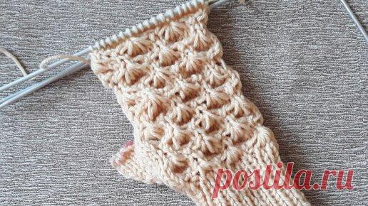Вяжем варежки узором 