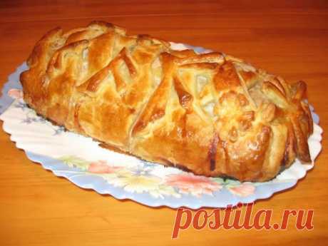 Мясной рулет в тесте по-домашнему