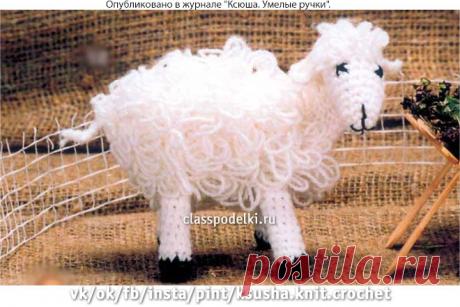 Овечка из пряжи крючком. - Поделки Лета - Поделки к праздникам - Каталог статей - Классные поделки