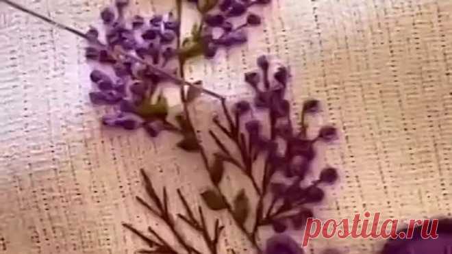 Вышивка мелкими французскими узелками