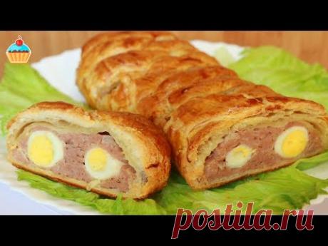 (18) Ну, оОчень вкусный - Слоеный Куриный Рулет! - YouTube