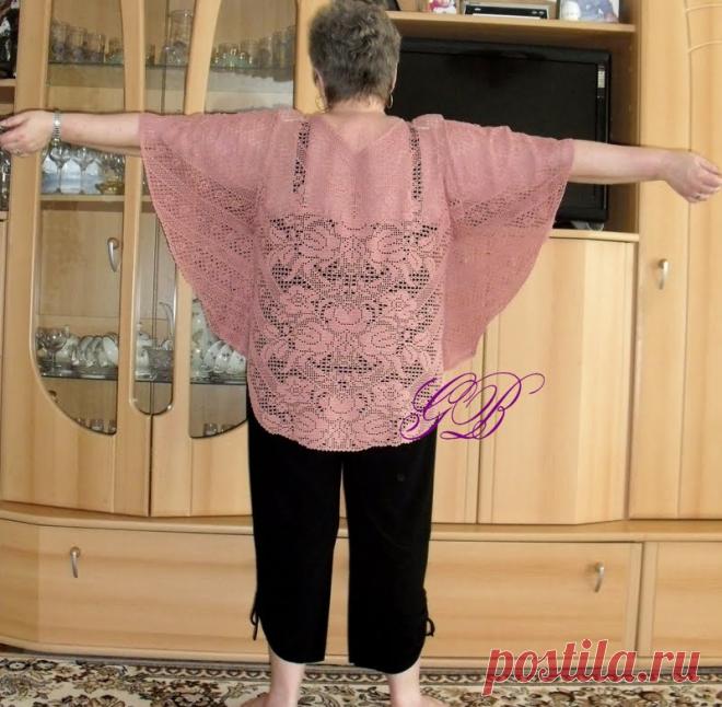 Вязаное пончо от galy_na2010