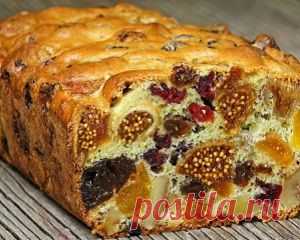 Кекс с сухофруктами - вкусно и полезно.
