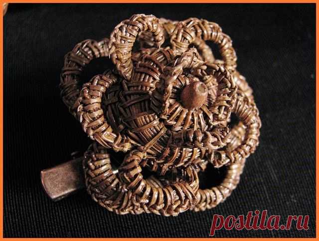 Крошки - брошки из сосновой иглы