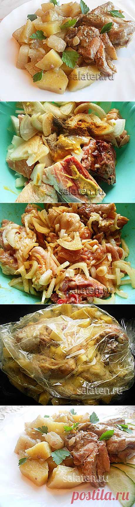 Курица с картошкой в рукаве, пошаговый рецепт с фото | Блог Маргариты Сизоновой