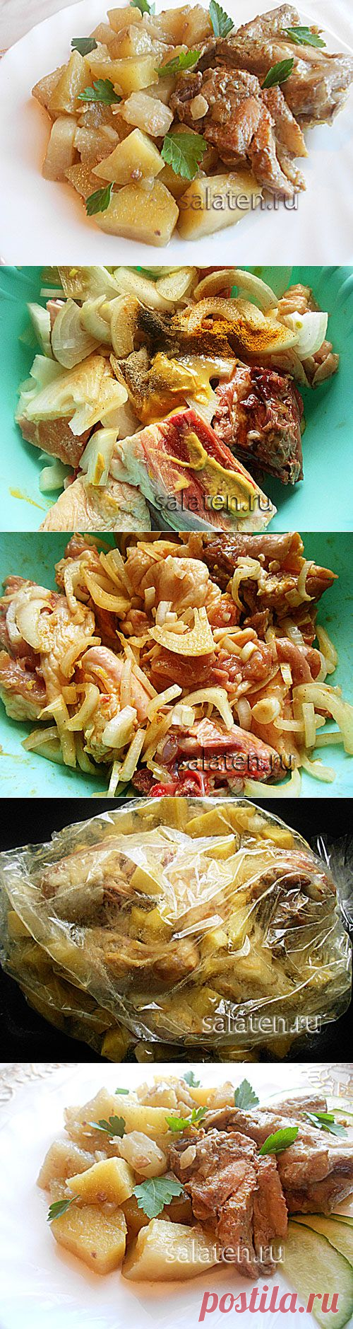 Курица с картошкой в рукаве, пошаговый рецепт с фото | Блог Маргариты Сизоновой